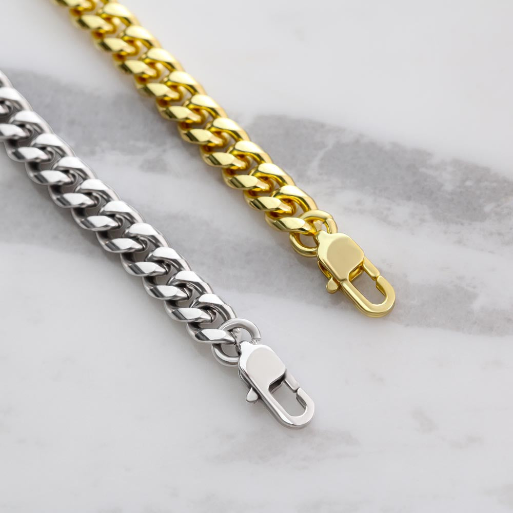 Baseball Cuban Link Chain Necklace | Gift | To Our Son | For Him | Personalizable